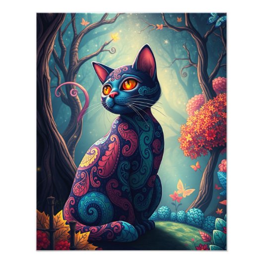 Mystic Siamese Cat Foto Afdruk (Voorkant)