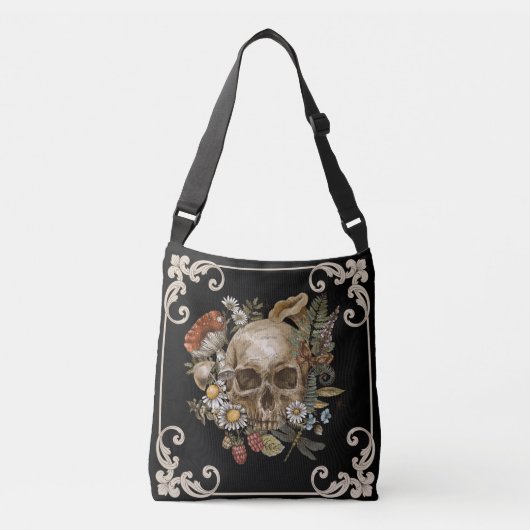 Mystic Skull  Black Canvas tas (Voorkant)