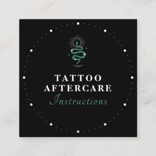 Mystic Snake Green Tattoo Aftercare Instructions S Vierkante Visitekaartje