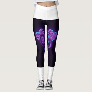 Mystic Snake Neon Hearts Leggings 🐍 💖
