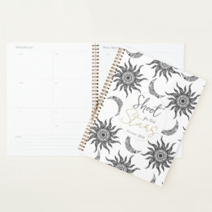 Mystic Sun Moon noir et blanc