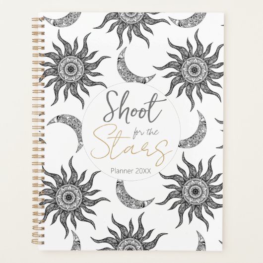 Mystic Sun Moon noir et blanc (Devant)