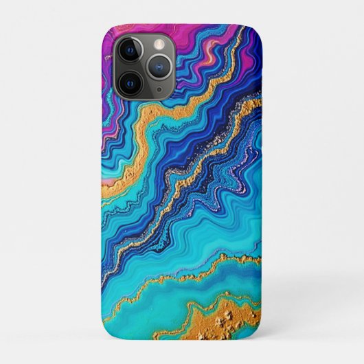 Mystic Teal & Gold Energy Case-Mate iPhone Case (Achterkant)