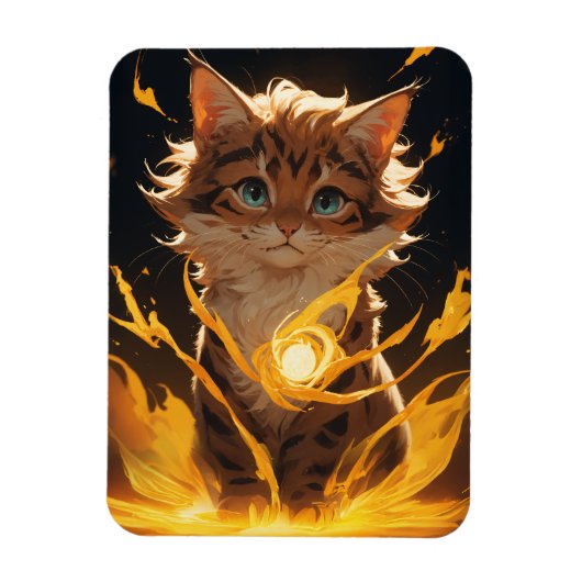 Mystic Tiger Cat Fire bekend Magneet (Verticaal)