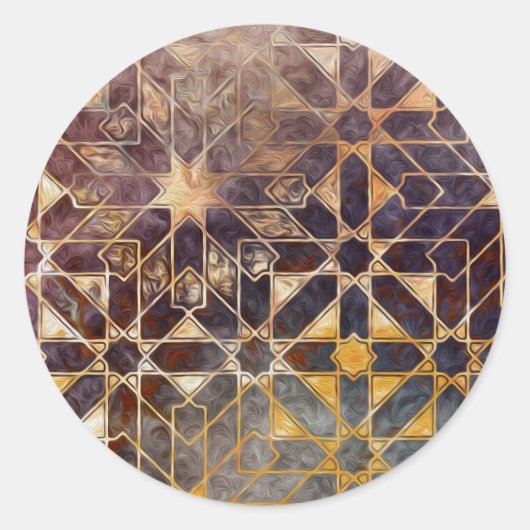 Mystic Tiles I Ronde Sticker (Voorkant)