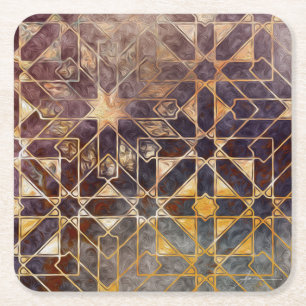Mystic Tiles I Vierkante Kartonnen Onderzetter