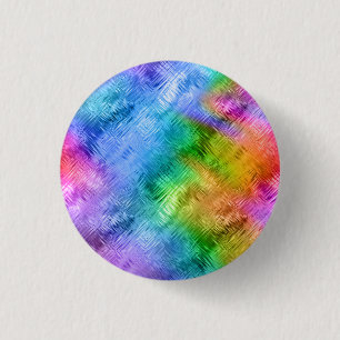 Mystic Topaz Blue Glassy Texture Ronde Button 3,2 Cm