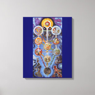 Mystic Tree of Life Wrapped Canvas Art Afdruk