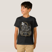 Mystic Tribal Wolf Design  T-shirt (Voorkant volledig)