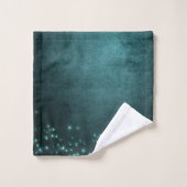 Mystic Twilight Stars | Deep Blauwgroen groene neo Bad Handdoek (Wasdoekje)