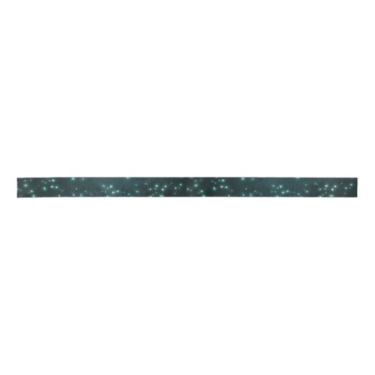 Mystic Twilight Stars | Deep Blauwgroen groene neo Lint (Voorkant)