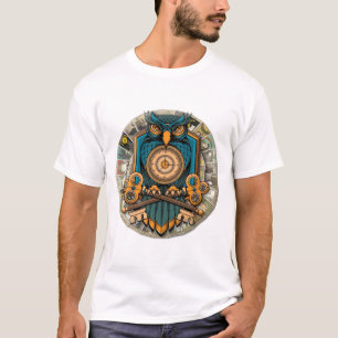 Mystic Uil met Sleutels en Gouden Klok T-shirt