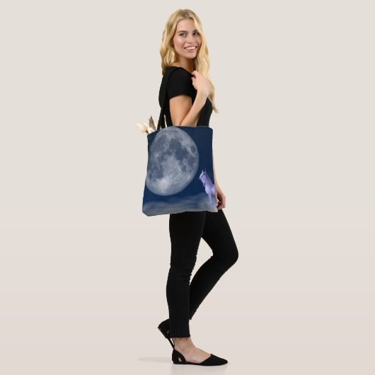 Mystic Unicorn Moon Magic Canvas tas (Op model)