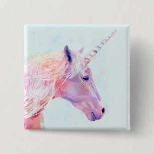 Mystic Unicorn Vierkante Button 5,1 Cm