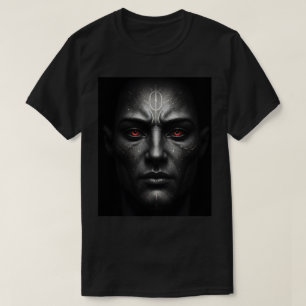 Mystic Warrior met gloeiende Crimson-ogen T-shirt