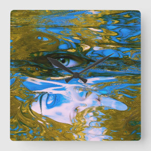 Mystic Waters Vierkante Klok