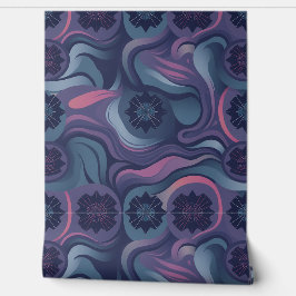 Mystic Waves: betoverend Twilight Floral Pattern Behang