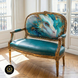 Mystic White Blauwgroen Dragon Decoupage Tissuepapier