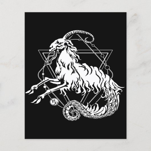 Mystic White Capricorn | Zodiac Star Flyer (Voorkant)