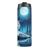 Mystic White Tiger Forest Thermosbeker (Voorkant)