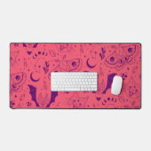 Mystic Witch Cat & Moth Bureaumat (Keyboard & Muis)