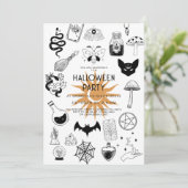 Mystic Witch Halloween Party Kaart (Staand voorkant)