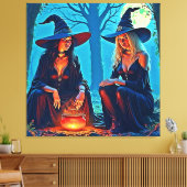 Mystic Witches Cauldron Spellbound Canvas Afdruk (Insitu (Woonkamer))