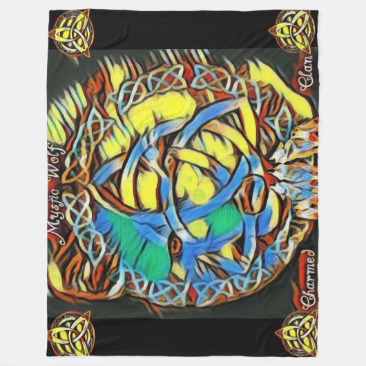 Mystic Wolf Charmed Clan Fleece Blanket (Voorkant)