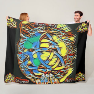 Mystic Wolf Charmed Clan Fleece Blanket Deken