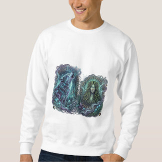 Mystic Wolf & Forest Goddess Kunst Trui