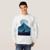 Mystic Wolf Under the Moon – Unisex T-Shirt (Voorkant volledig)