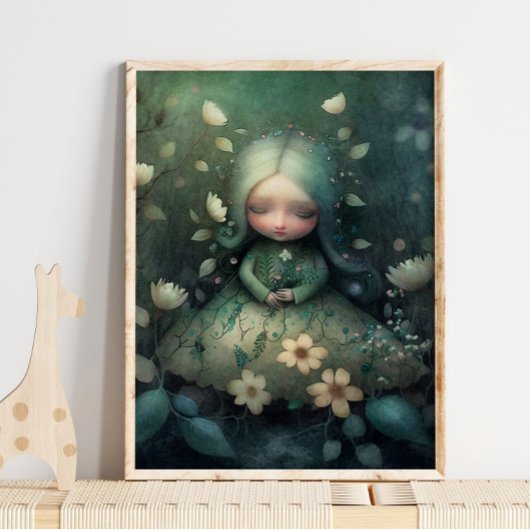 Mystic Woodland Fairy Goddess | Impression murale