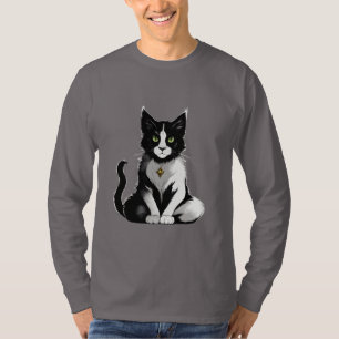 Mystic Yin-Yang Cat – betoverende yoga-geïnspireer T-shirt