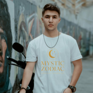 Mystic Zodiac Luxe Donker Paars Goud Astrologie Sy T-shirt
