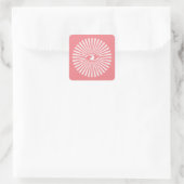 Mystical All-Seing Eye & Retro Starburst Stripe Vierkante Sticker (Tas)