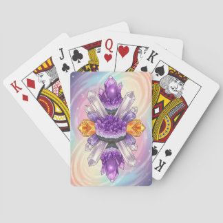 Mystical Amethyst Crystal Ethereal Gemstone Pokerkaarten