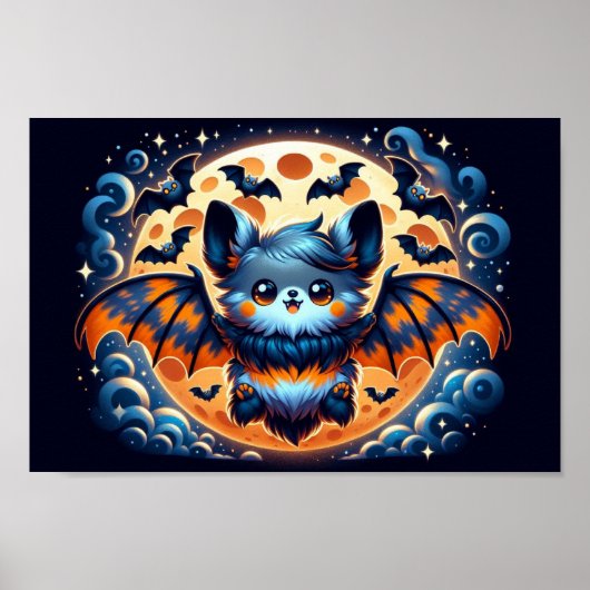 Mystical Bat Guardian : Poster d'impression d'art  (Devant)