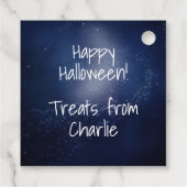 Mystical Black Cat Halloween Gift Labels (Achterkant)