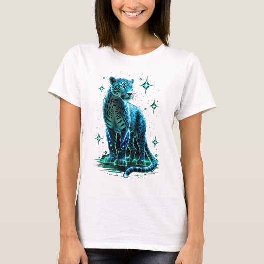 Mystical Blue Energy Jaguar T-Shirt (Devant)