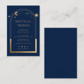 Mystical Blue Gold Sun maan astronomische ruimte Visitekaartje (Voorkant / Achterkant)