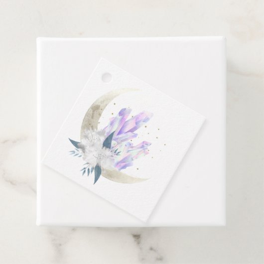 Mystical Boho Crystal Moon Wedding Bedankjes Labels (In situ)