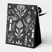 Mystical Boho Mushroom Design – Botanical Folk Art Bedankdoosjes (Achterkant)