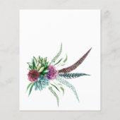 Mystical Boho Succulent Bridesmaids Luncheon Flyer (Achterkant)