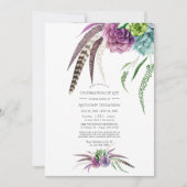 Mystical Boho Succulent Celebration of Life Foto Kaart (Voorkant)