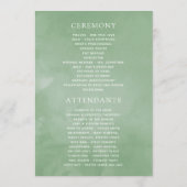 Mystical Boho Waterverf Succulent Wedding Programma (Achterkant)