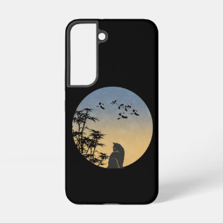 Mystical Cat in Bamboo Forest - Japanese Style Pho Samsung Galaxy Hoesje