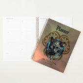 Mystical cat of Egypt, black as night Planner (Display)