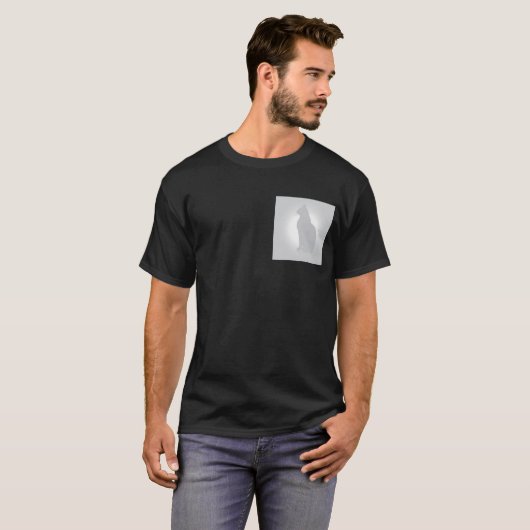 Mystical Cat Silhouette T-shirt (Voorkant volledig)