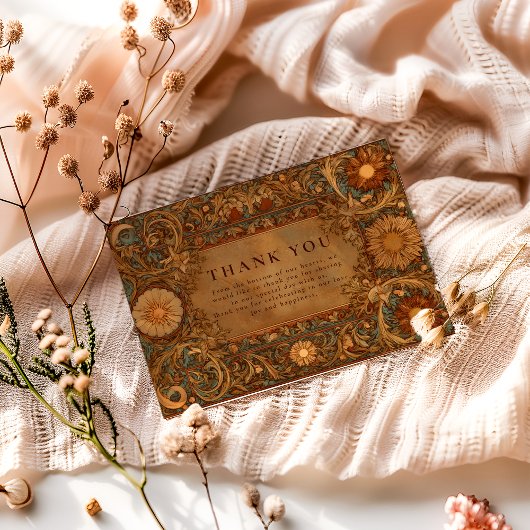 Mystical Celestial Baroque Wedding Bedankkaart