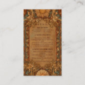 Mystical Celestial Baroque Wedding Informatiekaartje (Voorkant)